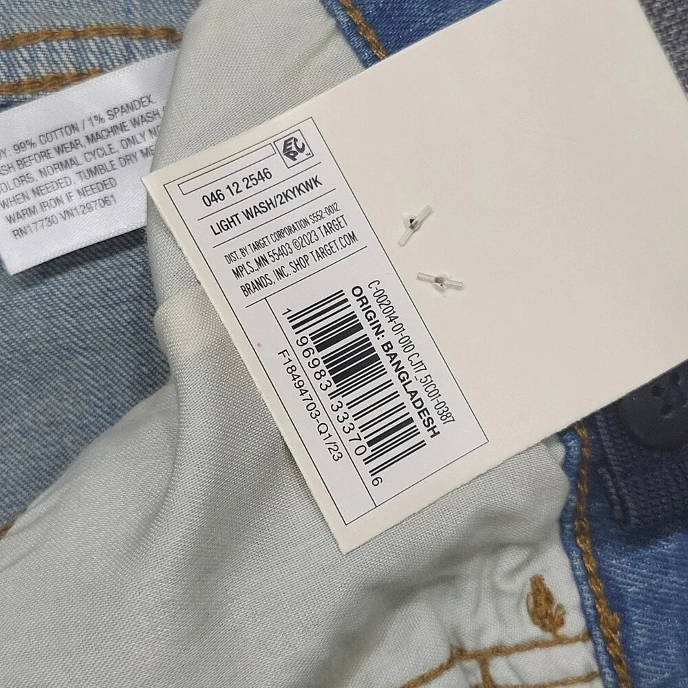 Boys' Stretch Bootcut Denim Jeans - Cat & Jack Blue Light Wash Size 12 Husky